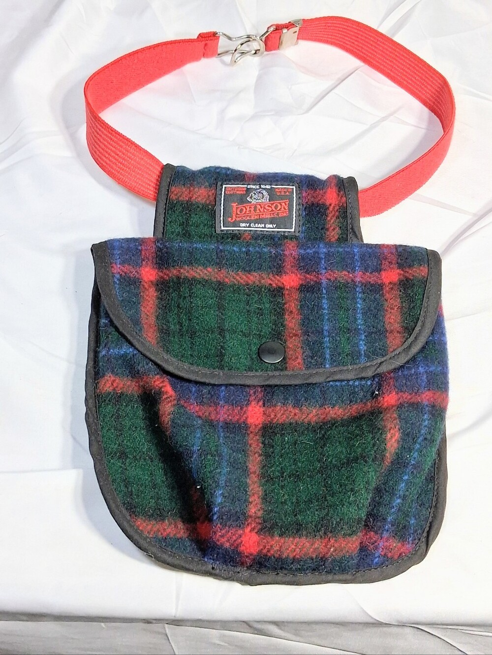 Johnson Woolen Mills Tartan Snap Closure Wool Waist Strap Pouch - Picture 4 of 10